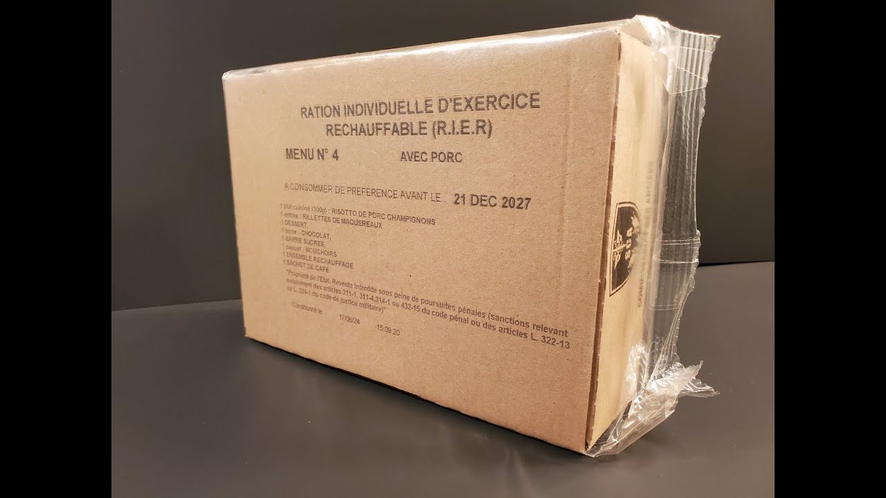 2024 French RIER Pork Risotto Review Ration Individual Exercise MRE Tasting Test