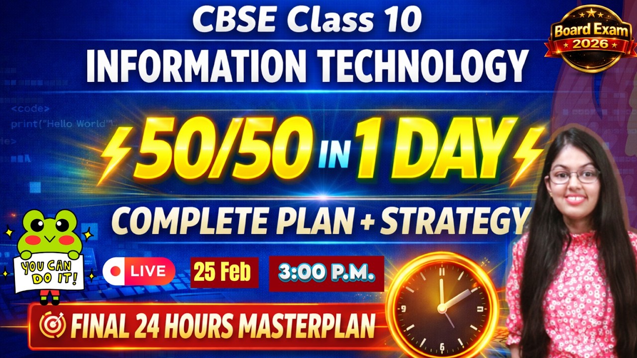 🔥Final 24 HOURS MASTER PLAN 🎯 | CBSE Class 10 IT/AI | ⚡Complete Plan + Strategy