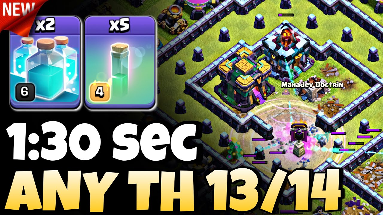 Town Hall 13 Super Archer Blimp Attack Strategy| Best Attack Strategy For Trophy Pushing In CoC
