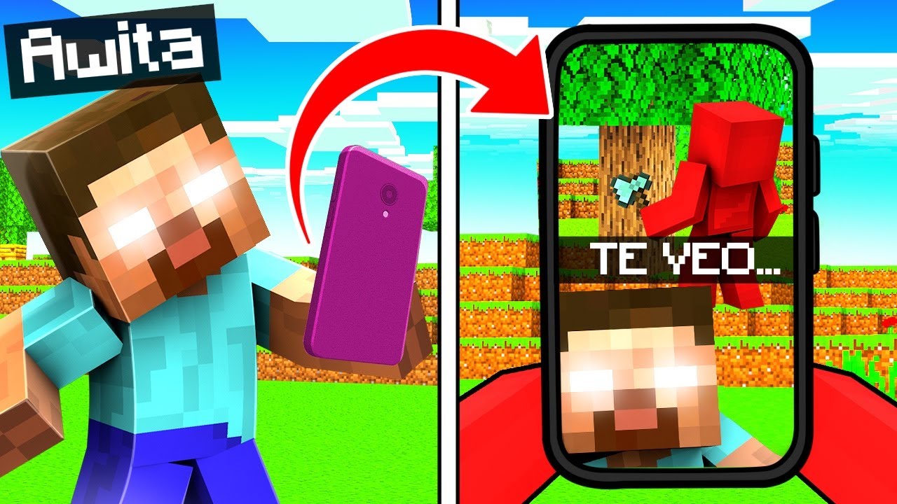 Usé SNAPCHAT para Trollear a Mis Amigos en Minecraft!