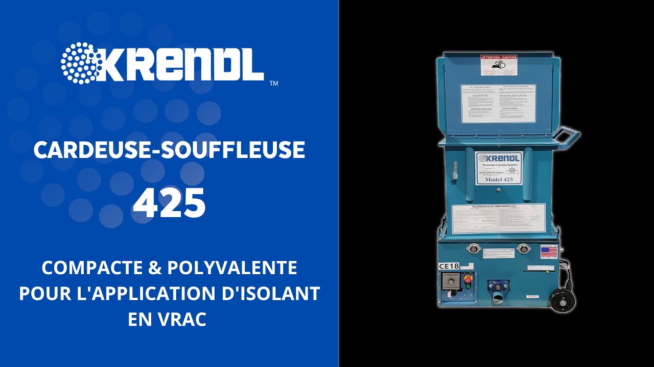 Krendl 425 : cardeuse-souffleuse pour isolant en vrac