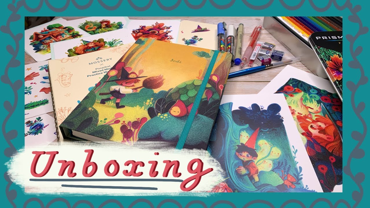 Unboxing Mossery x Poopikat Mixed Media Art Kit!