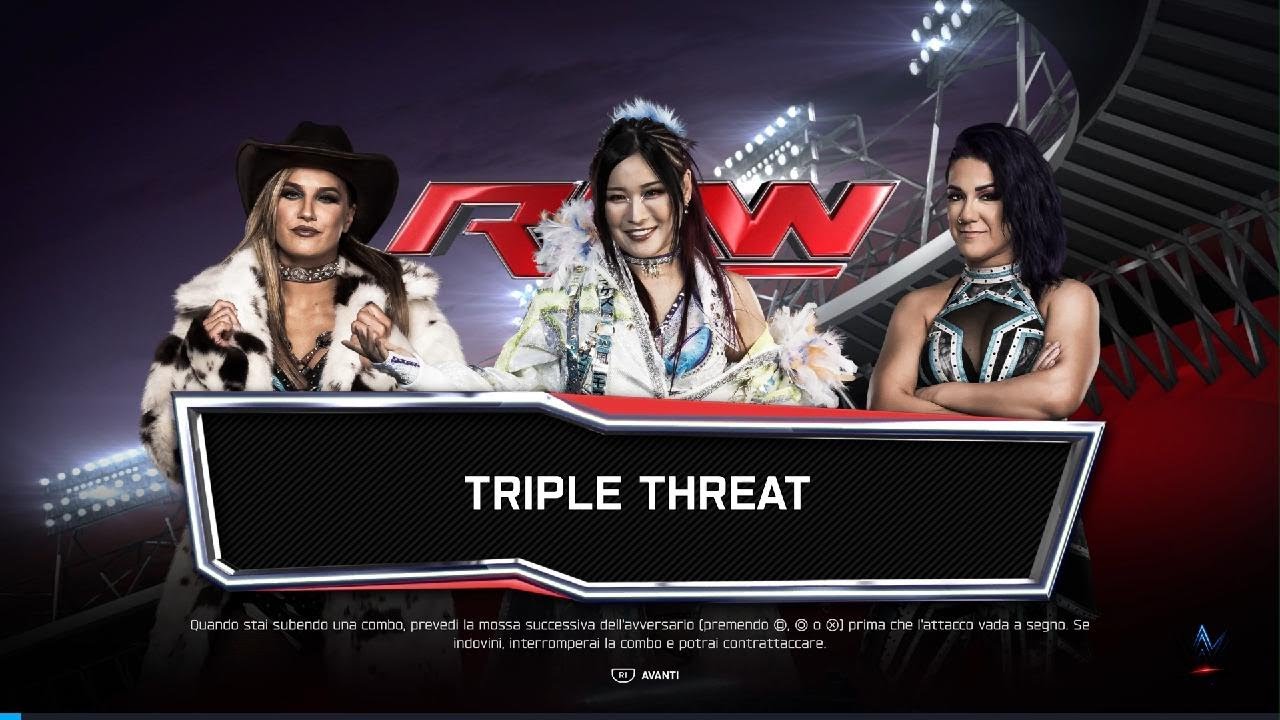 WWE 2K26 - Iyo Sky vs Fallon Henley vs Bailey - Women's Intercontinental Championship N°1 Contender