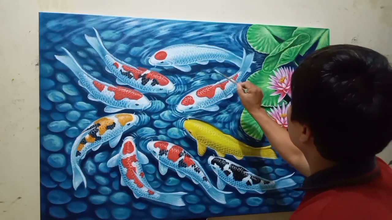 Cara Melukis Ikan Koi 9 Ekor / Wono Wong