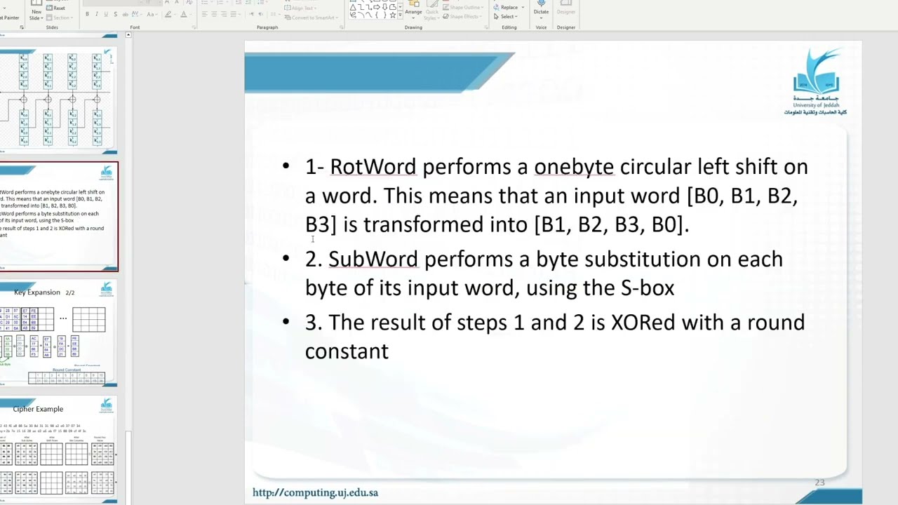Round key and Key Expansion شرح