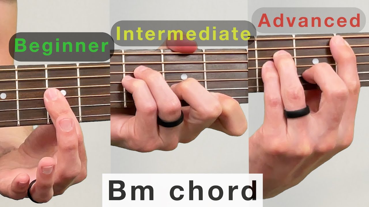 🎸 Easy B minor chord on guitar | How to play a Bm guitar chord easier | lesson tutorial tips easy