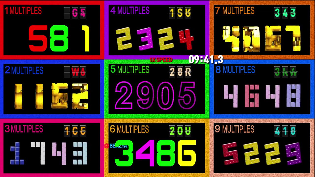 Умножение от 0 до 1000 [1~9] по основанию 36, звуковой сигнал с музыкой