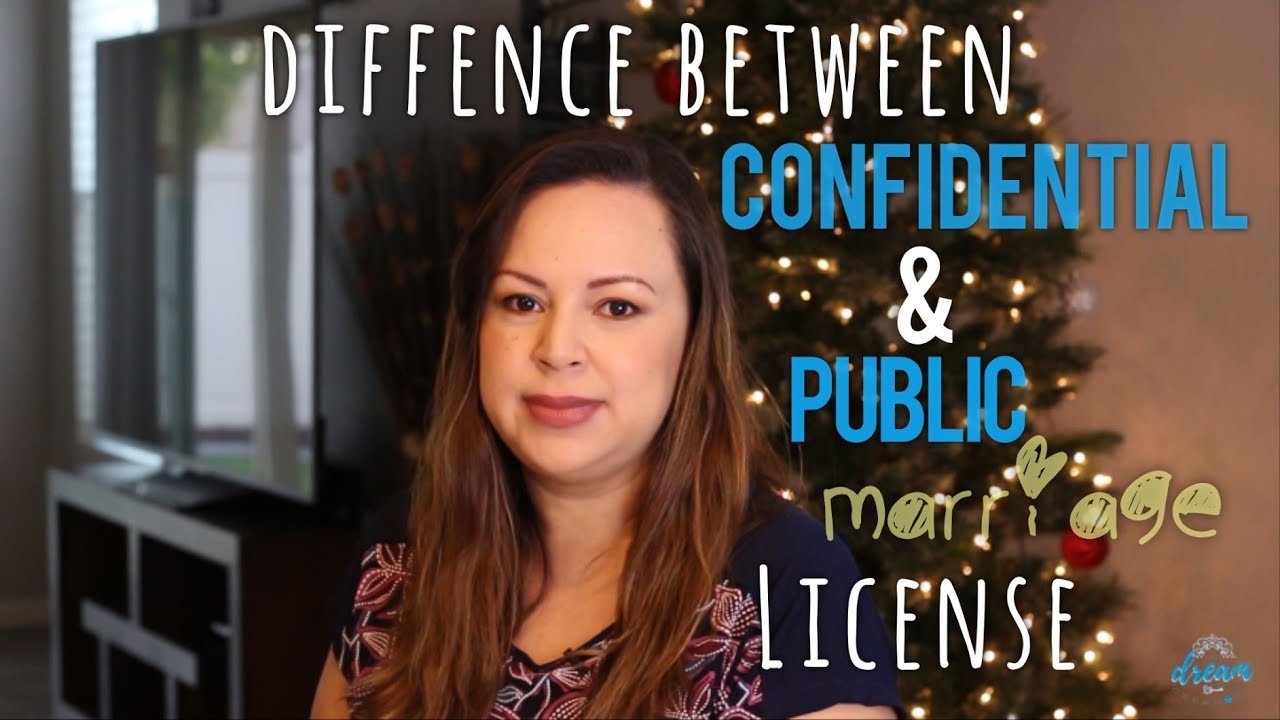 Confidential vs Public Marriage License
