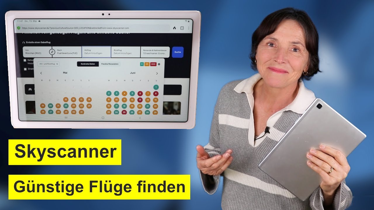 G&uuml;nstige Fl&uuml;ge mit Preis&uuml;bersicht im Internet finden auf der Webseite Skyscanner.