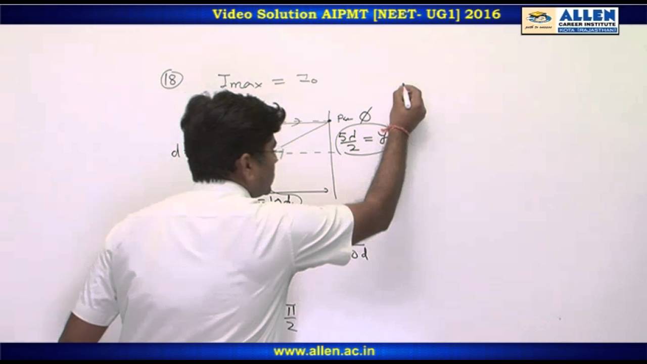 AIPMT 2016 Physics Solution &ndash; Q. 18, 20 (Paper Code-P) NEET-UG 2016 Phase I