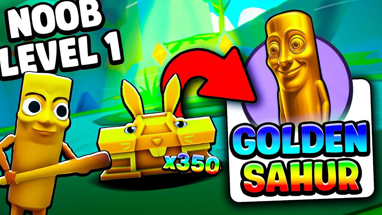 Starting Over as a NOOB with GOLDEN SAHUR in Brain rot Evolution!
