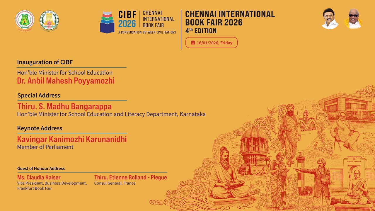 Chennai International Book Fair  2026 - lnauguration