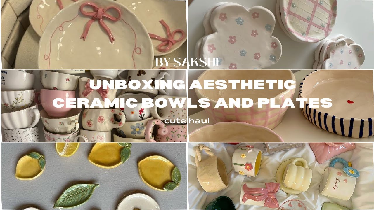 Unboxing Cute Aesthetic Ceramic Kitchenware | Home Decor Haul 2025