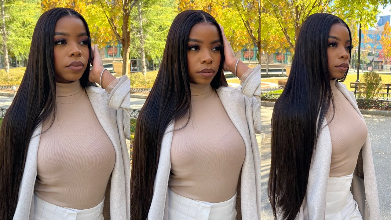 THE BEST STRAIGHT LACE FRONT WIG I'VE TRIED! 34