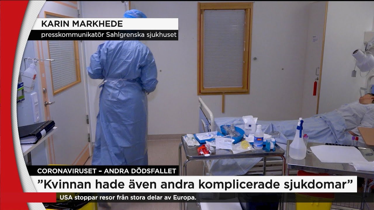 Andra svenska dödsfallet i corona - Nyheterna (TV4)