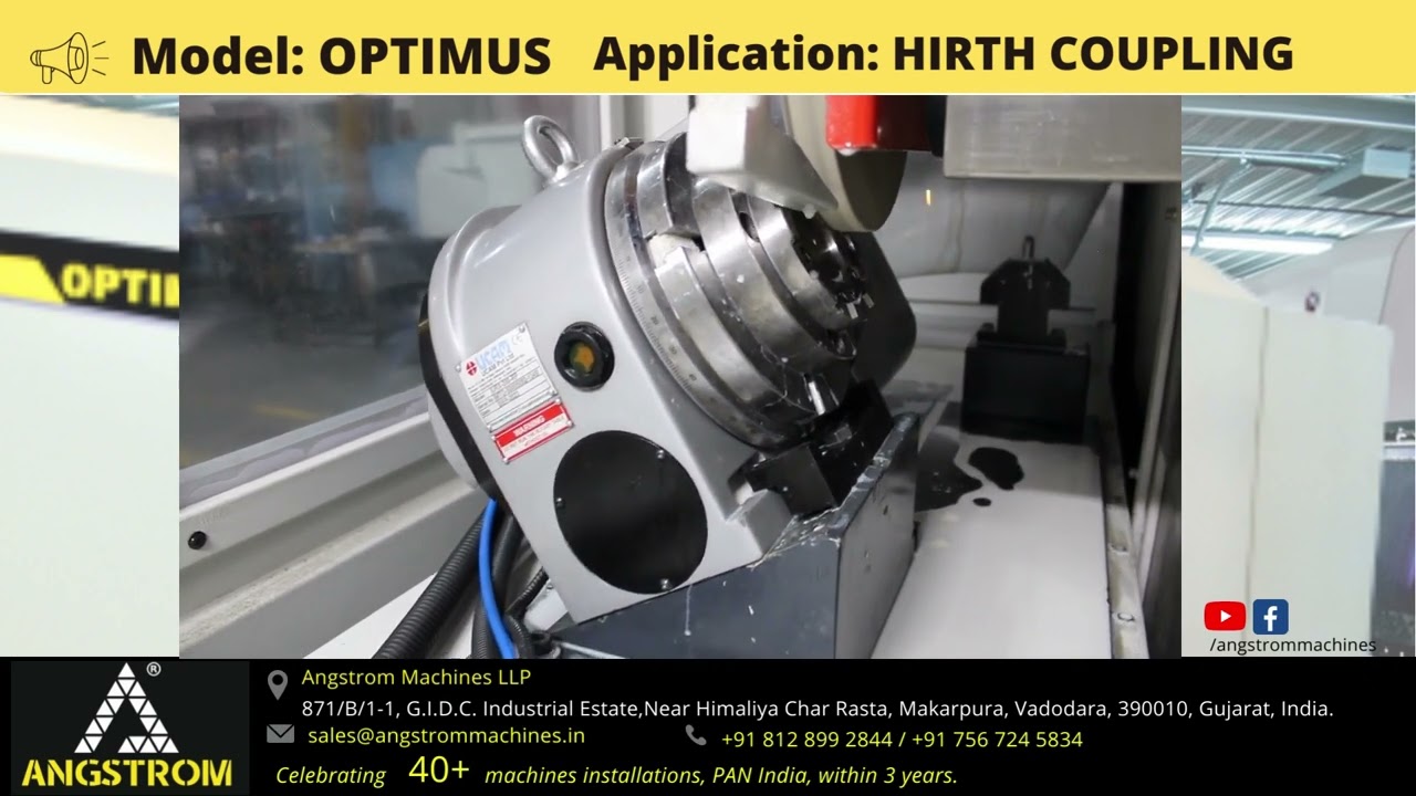 HIRTH COUPLING Cutting Trial on OPTIMUS ( CREEP FEED GRINDING MACHINE ) | ANGSTROM MACHINES LLP