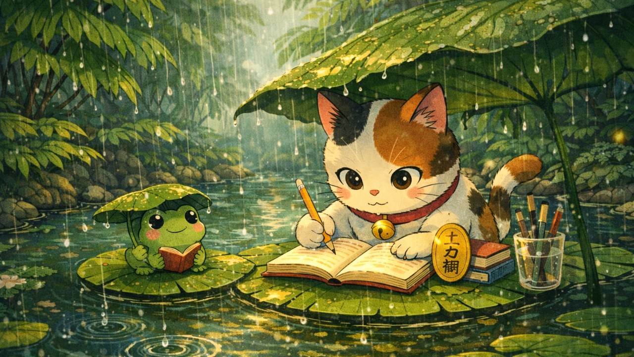 Quiet mind, loud goals. 📚 Cozy Rain Lo-fi Jazz for Study, Focus