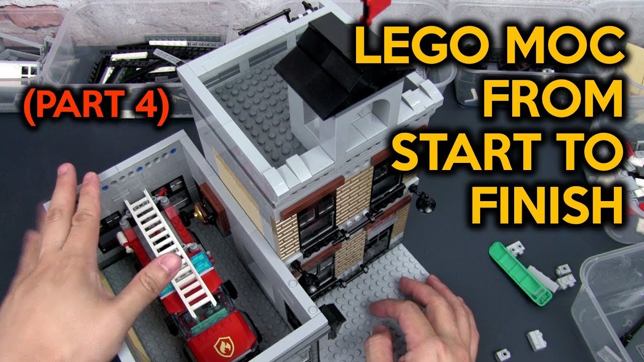 LEGO Fire Station MOC (Part 4) - Building a MOC from Start to Finish