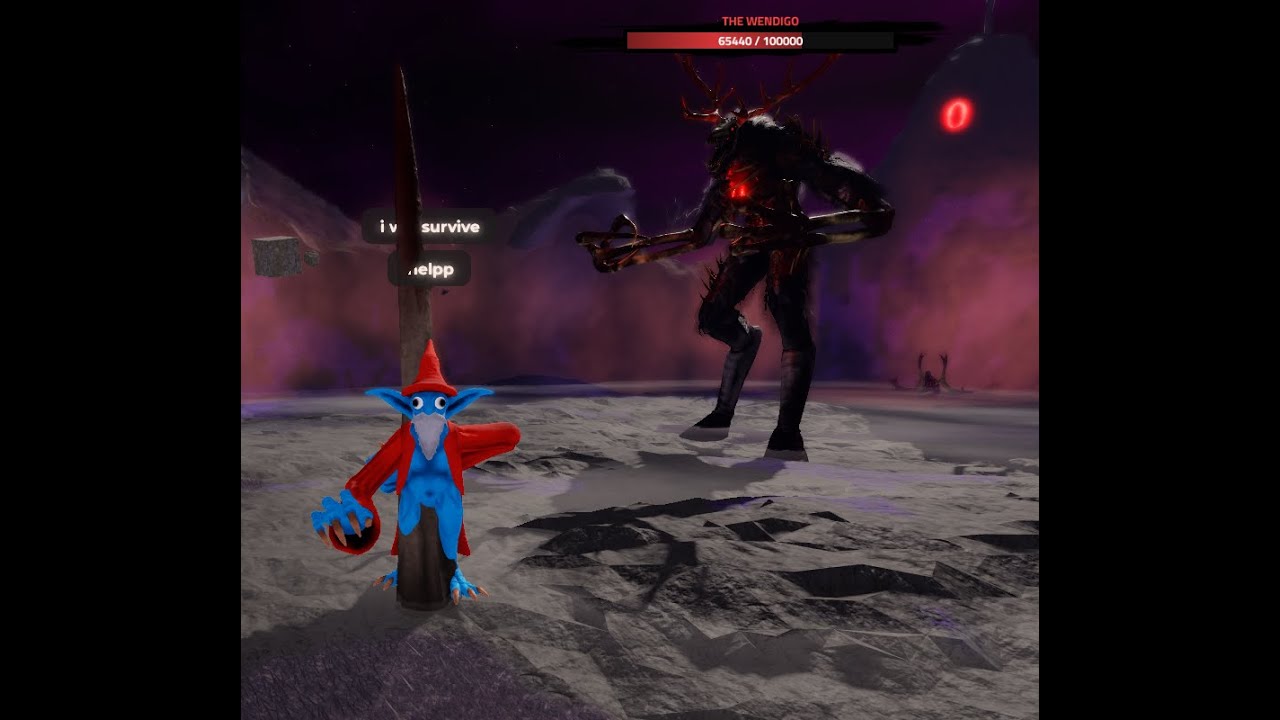 Surviving the Wendigo boss till death as Gandalf || Kaiju Bloodbath