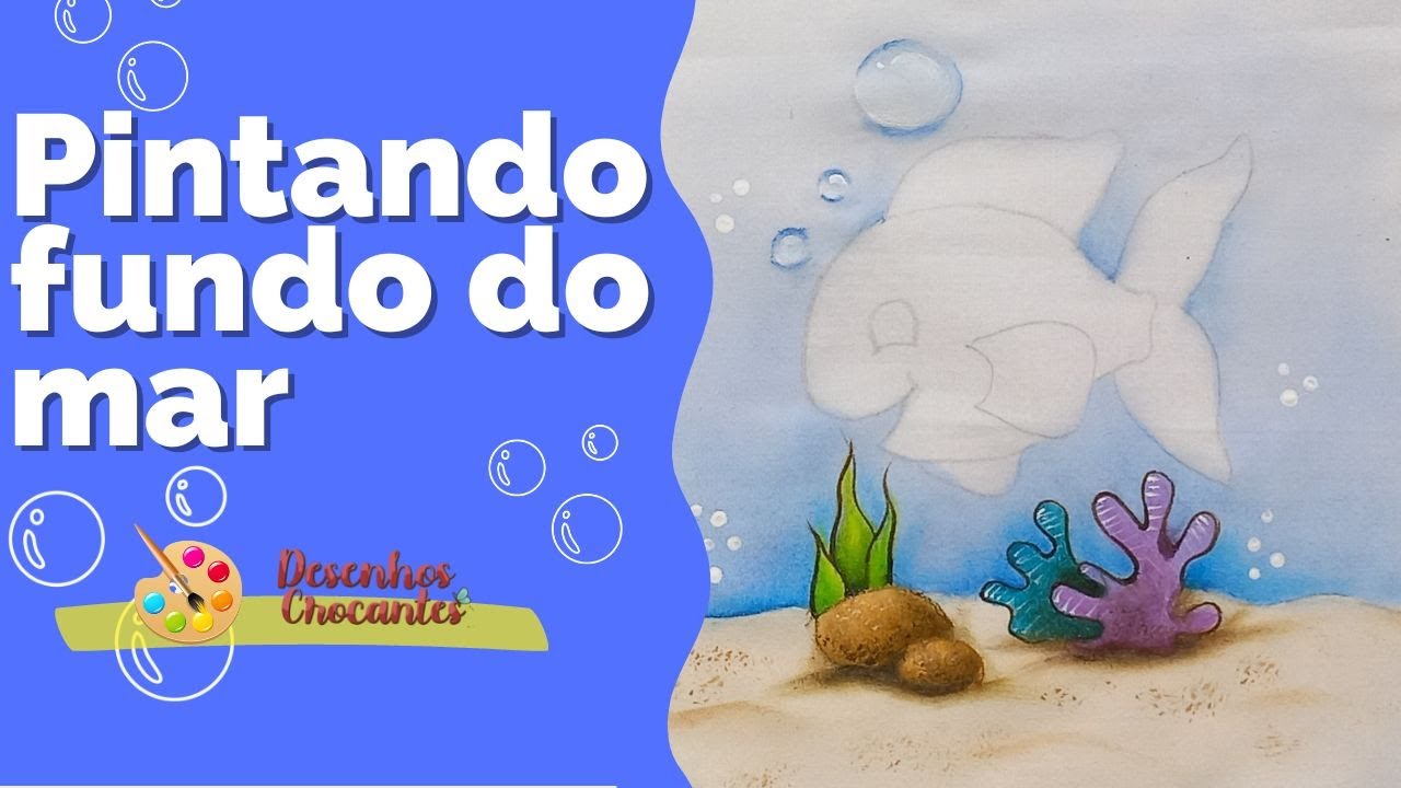 Como pintar o fundo do mar (Desenhos Crocantes)