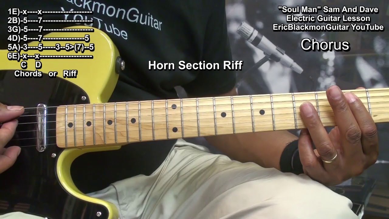 SOUL MAN Sam And Dave Guitar Lesson #1 Steve Cropper Double Stops @EricBlackmonGuitar GUITAR LESSONS