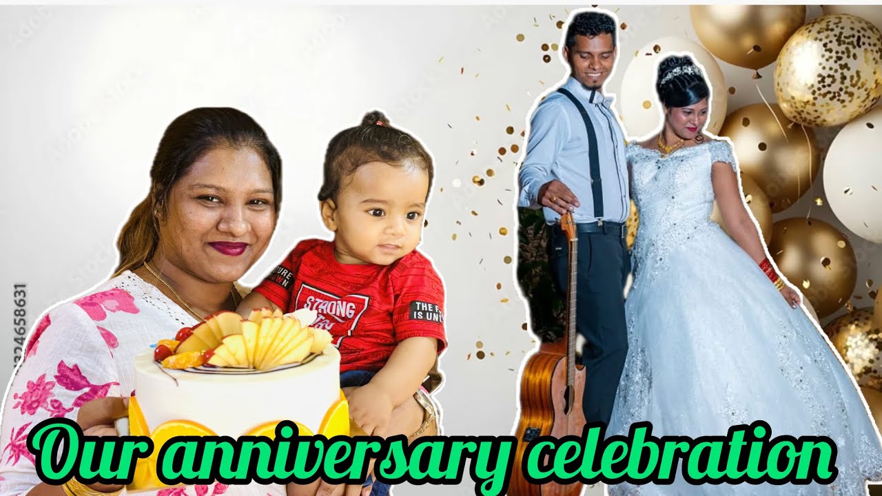 Celebrating our wedding anniversary with our  baby for the 1st time / missed u hubby