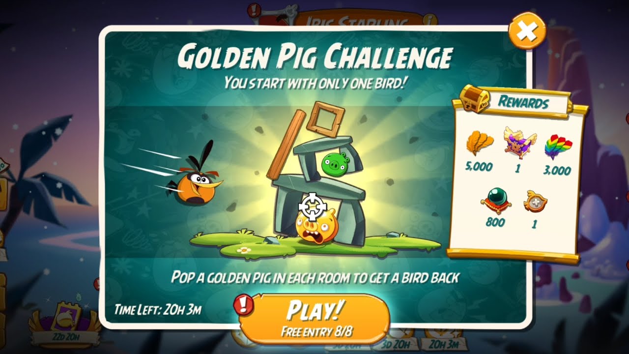 ANGRY BIRDS 2 - Golden Pig Challenge Gameplay 