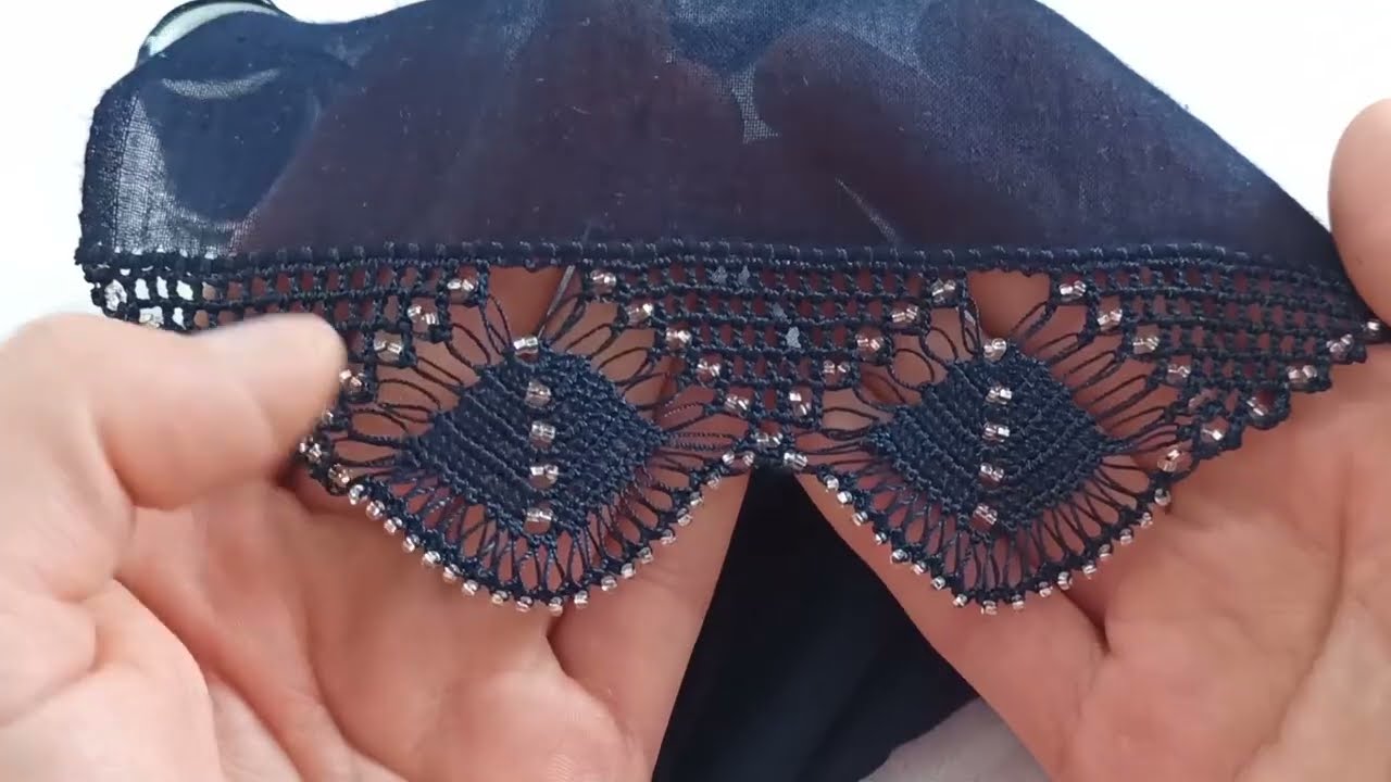 Kum Boncuklu Tığ Oya Modeli 24