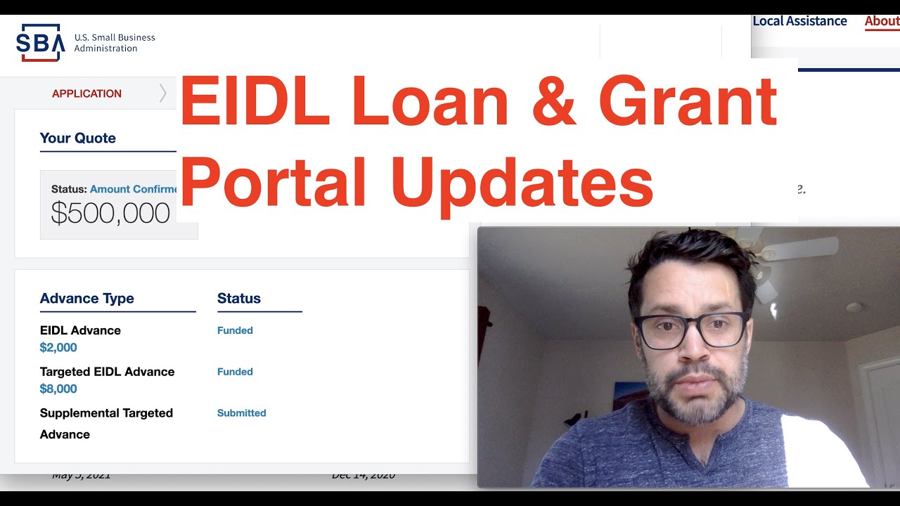 New EIDL Loan & Grant Portal Updates