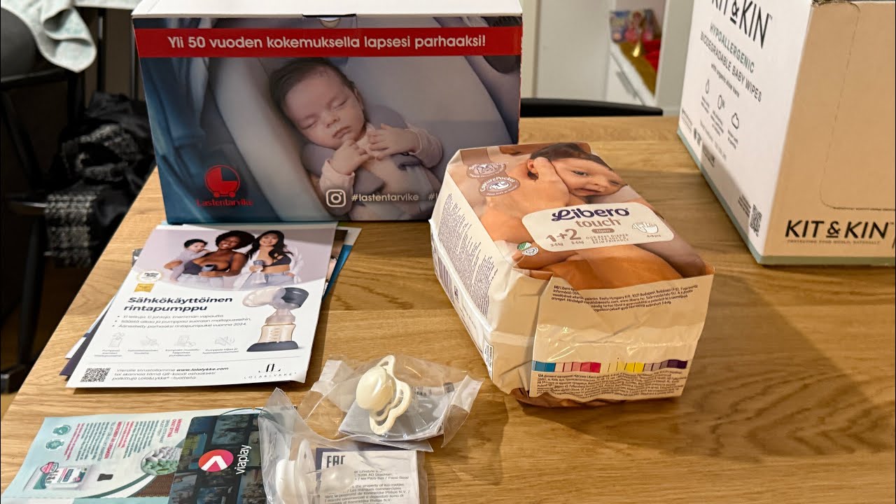 Unboxing Free Baby Registry Box #lastentarvike #newmom #babybox #baby