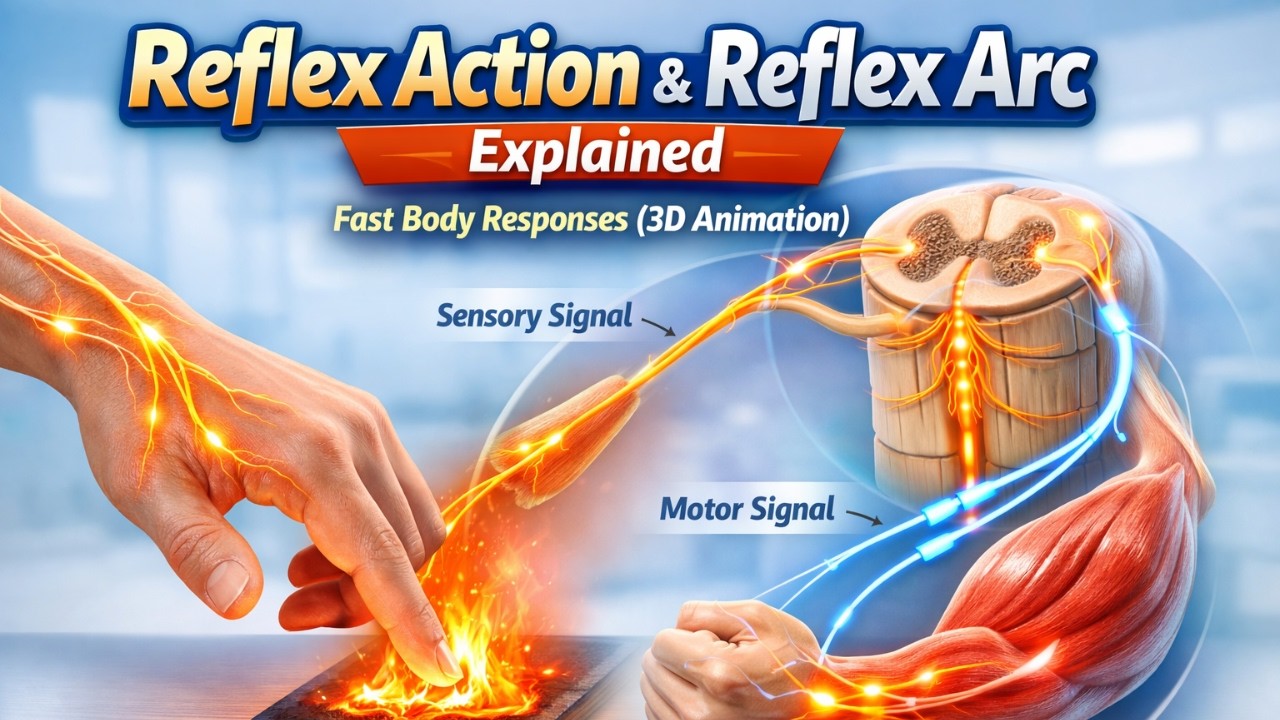 Reflex Action & Reflex Arc Explained | Fast Body Responses (3D Animation)