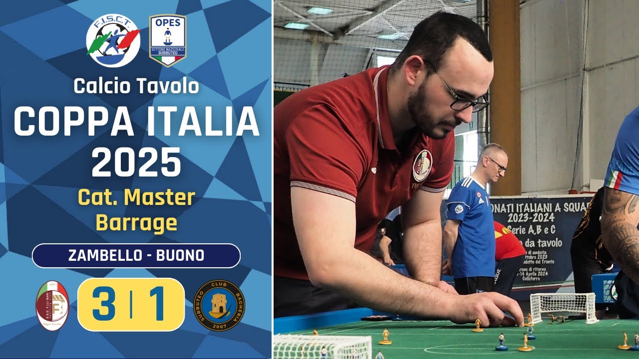 Buono vs. Zambello (Barrage - Coppa Italia 2025 di Calcio da Tavolo)