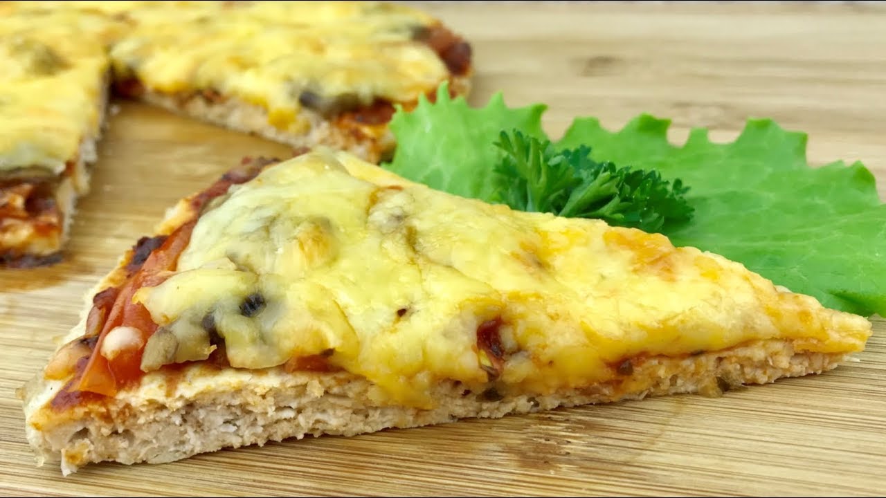 Диетическая пицца без теста. Пицца ПП из курицы. Правильное питание / Diet pizza. Eng sub
