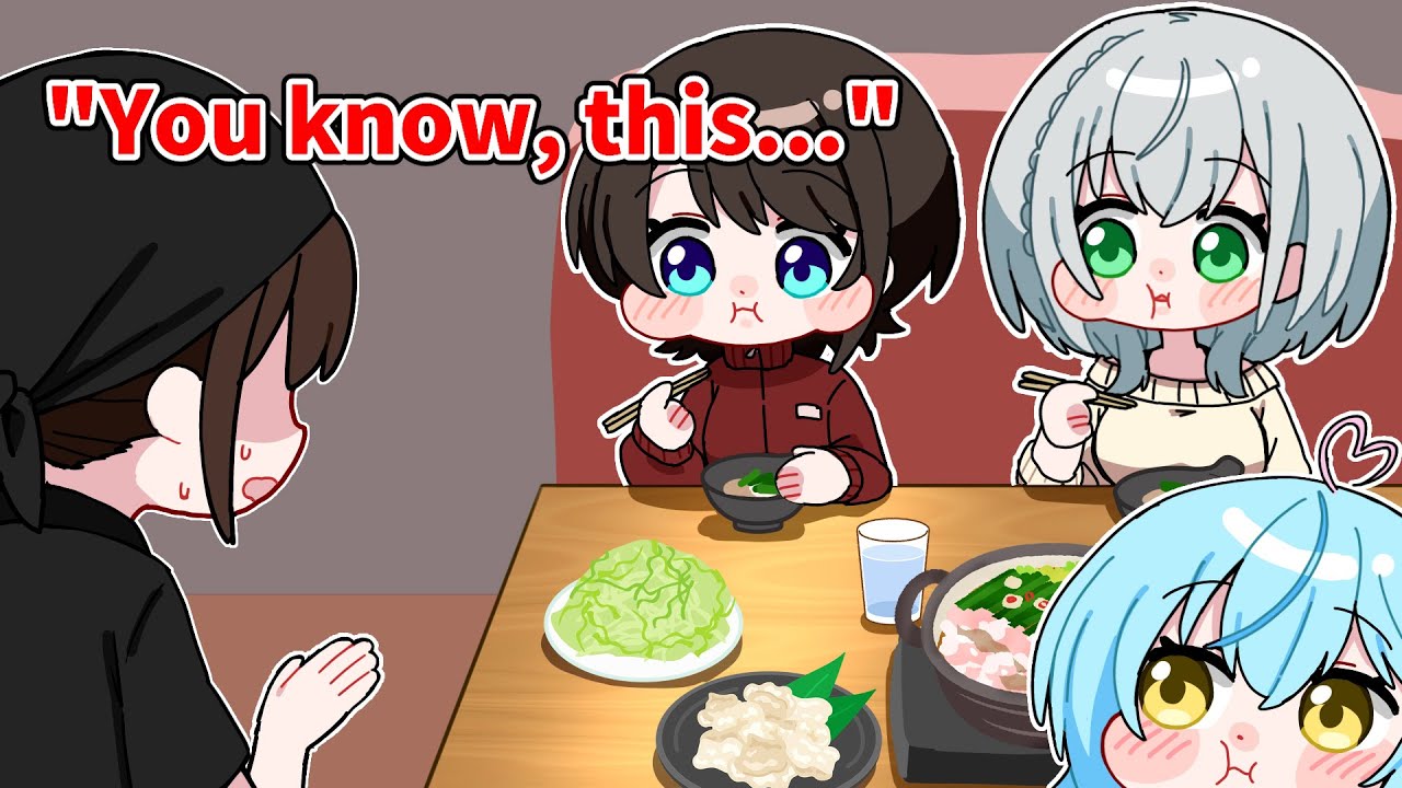 BIG3 were big back enough to worry the waitress【Hololive AnimationClip/ENG sub】