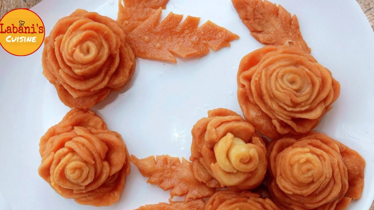 Rose Balushahi Sweet | Unique balushahi recipe step by step | flower badusha sweet