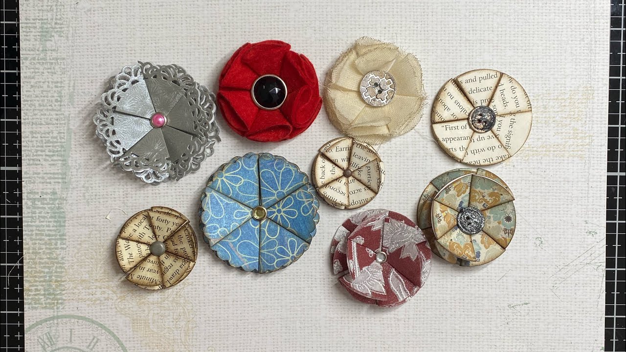 Flower embellishments from a circle punch