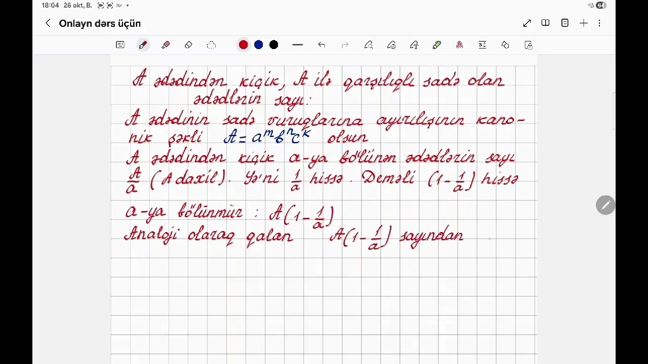 Qarşılıqlı sadə ədədlərin sayı
