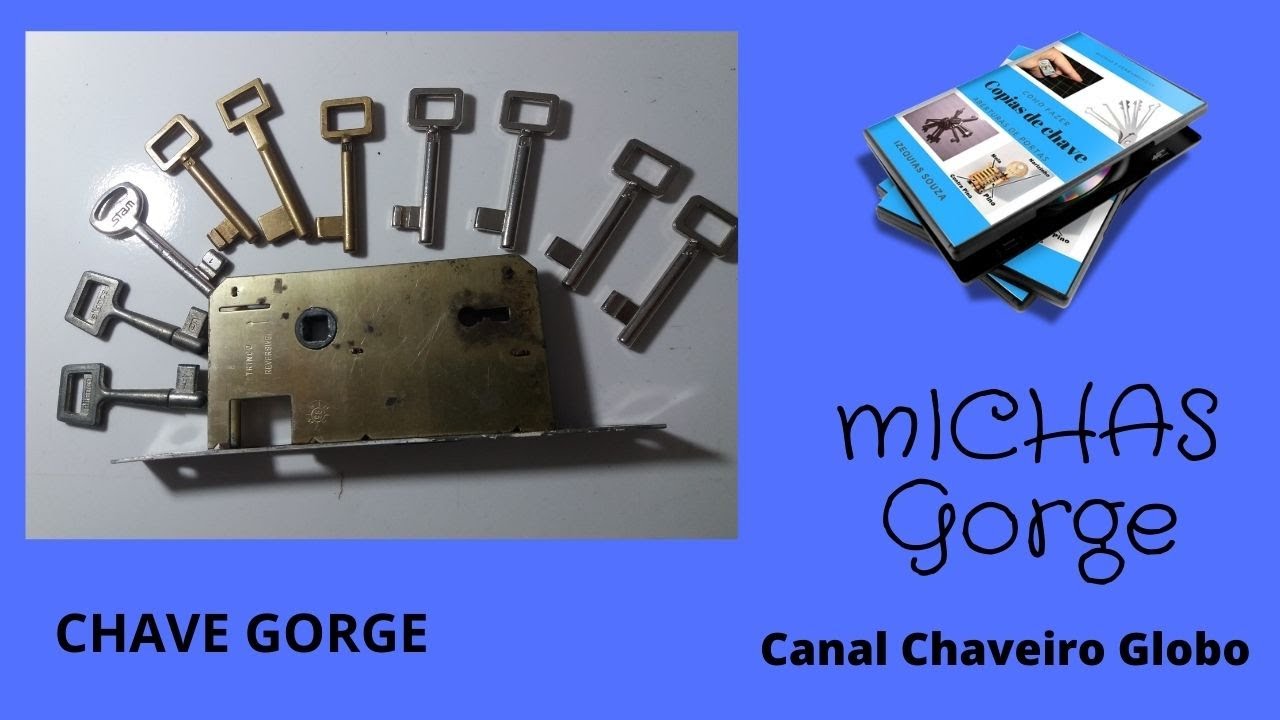 Como fazer Chave para fechadura Gorge  | Michas para fechaduras  Gorge