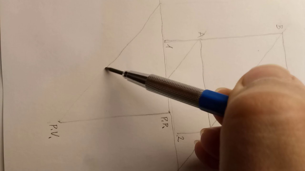 Prospettiva centrale di un quadrato