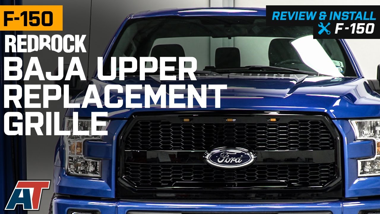 2015-2017 F150 RedRock Baja Upper Replacement Grille w/ LED Lighting; Gloss Black Review & Install