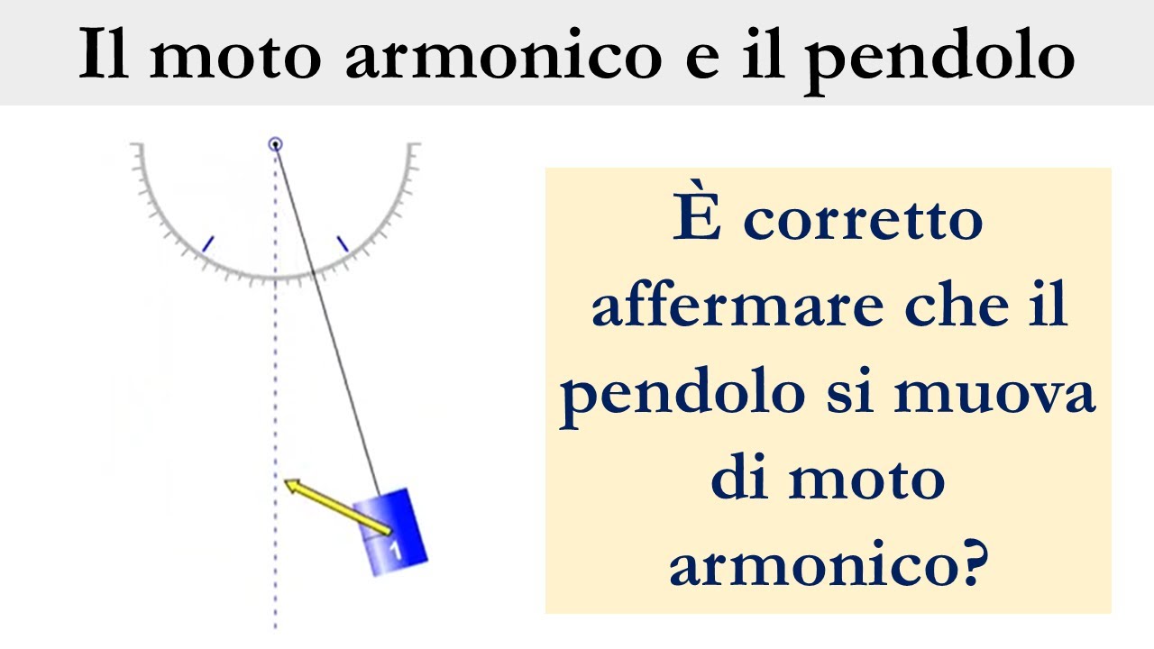 Moto del pendolo e moto armonico