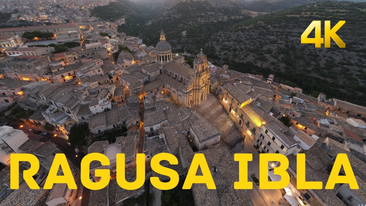 RAGUSA IBLA (4k), Sicilia, Sicily, Italia, Italy, drone