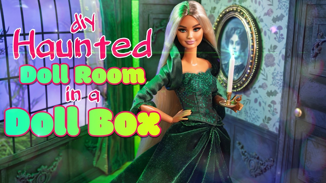 How to Turn A Doll Box Into A Doll Room: DIY Haunted House Doll Room | Recycle Packaging