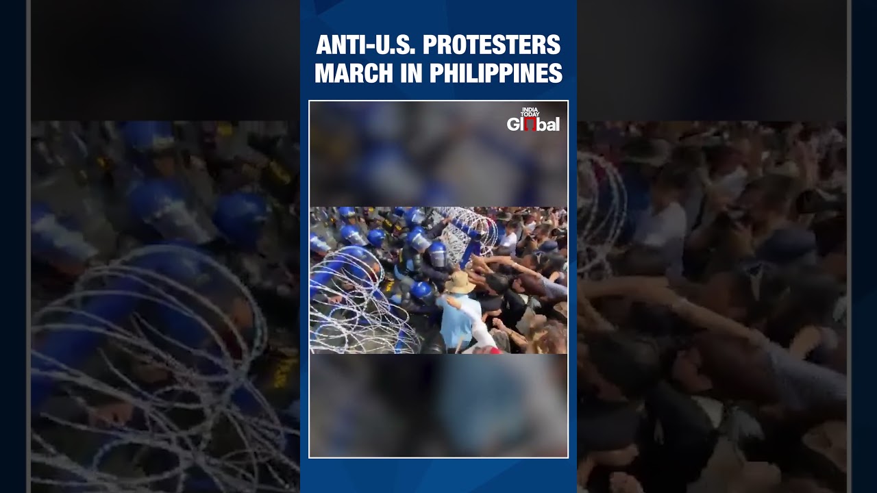 Protesters Breach Barricades Near U.S. Embassy In Philippines