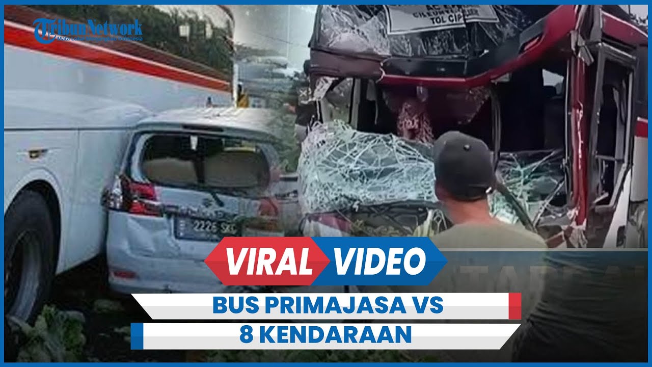 Kecelakaan Karambol Hari Ini Bus Primajasa vs 8 Kendaraan di Tol Cipularang Km 85