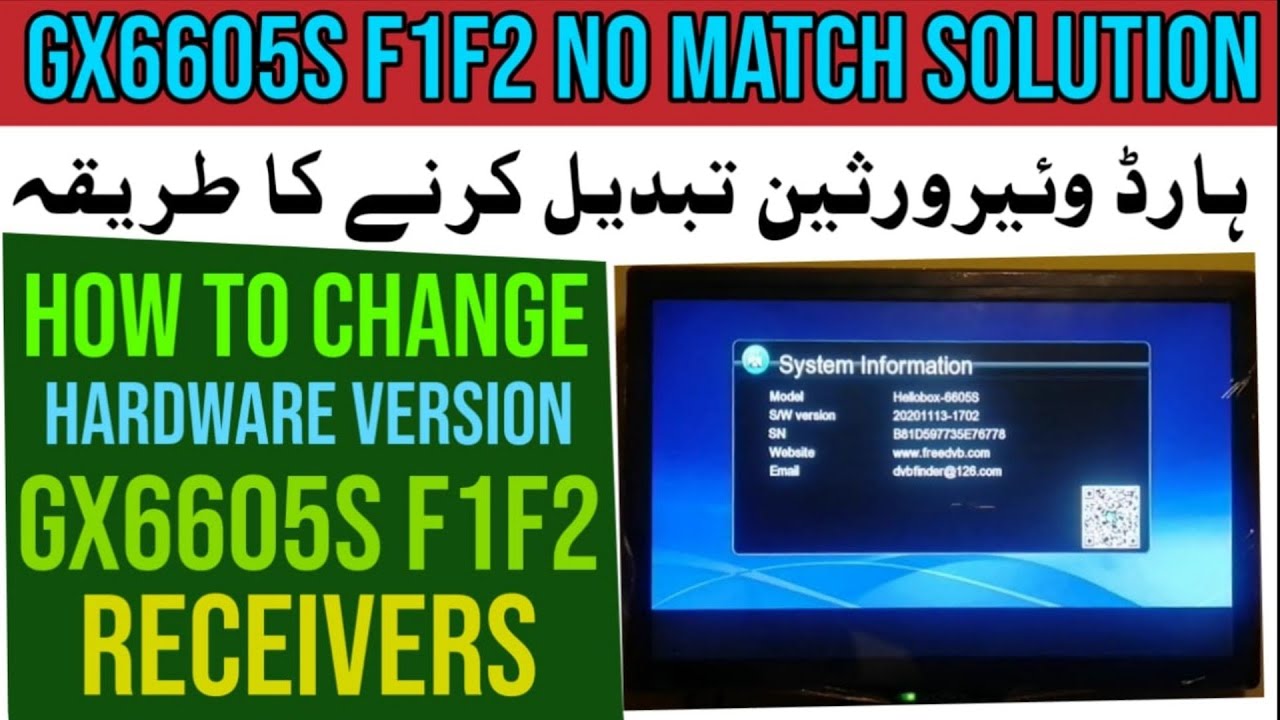 How To Resolve/Fix No Match Error issue in GX6605S Boxes