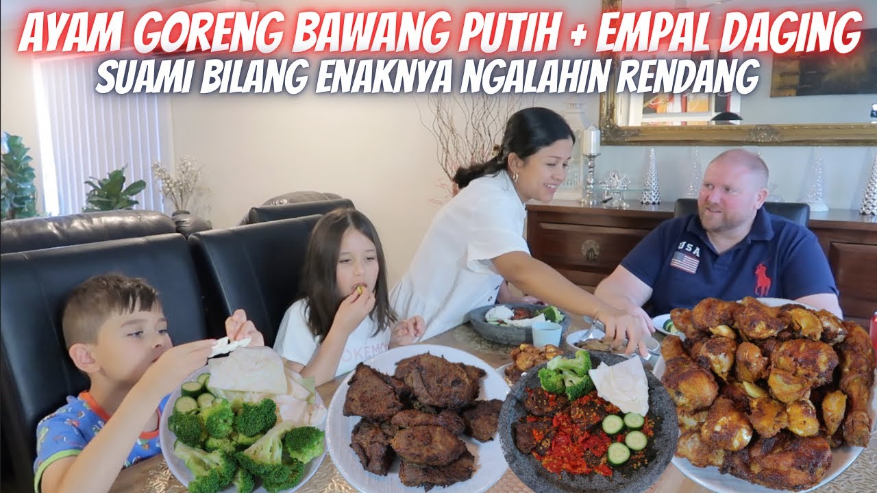 MASAK AYAM GORENG BAWANG PUTIH + EMPAL DAGING FAVORIT SUAMI