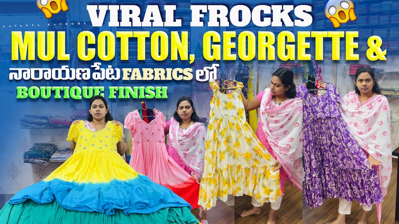 Viral trending 😱 Mul cotton, Narayenpet Frocks boutique finish తో  తక్కువ ధరల్లో Anarkali Frocks🤩