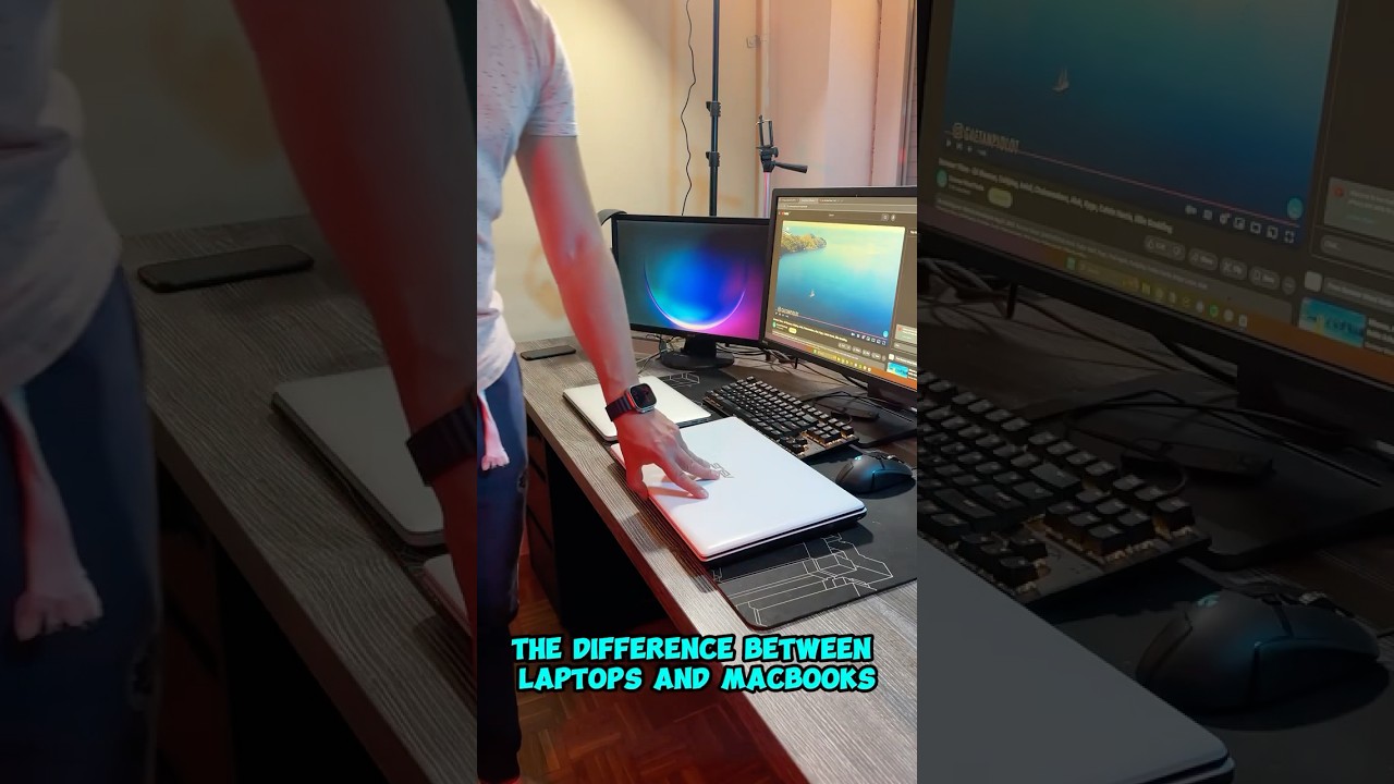 The difference between Laptops and Macbooks! #tech #apple #laptop #macbook