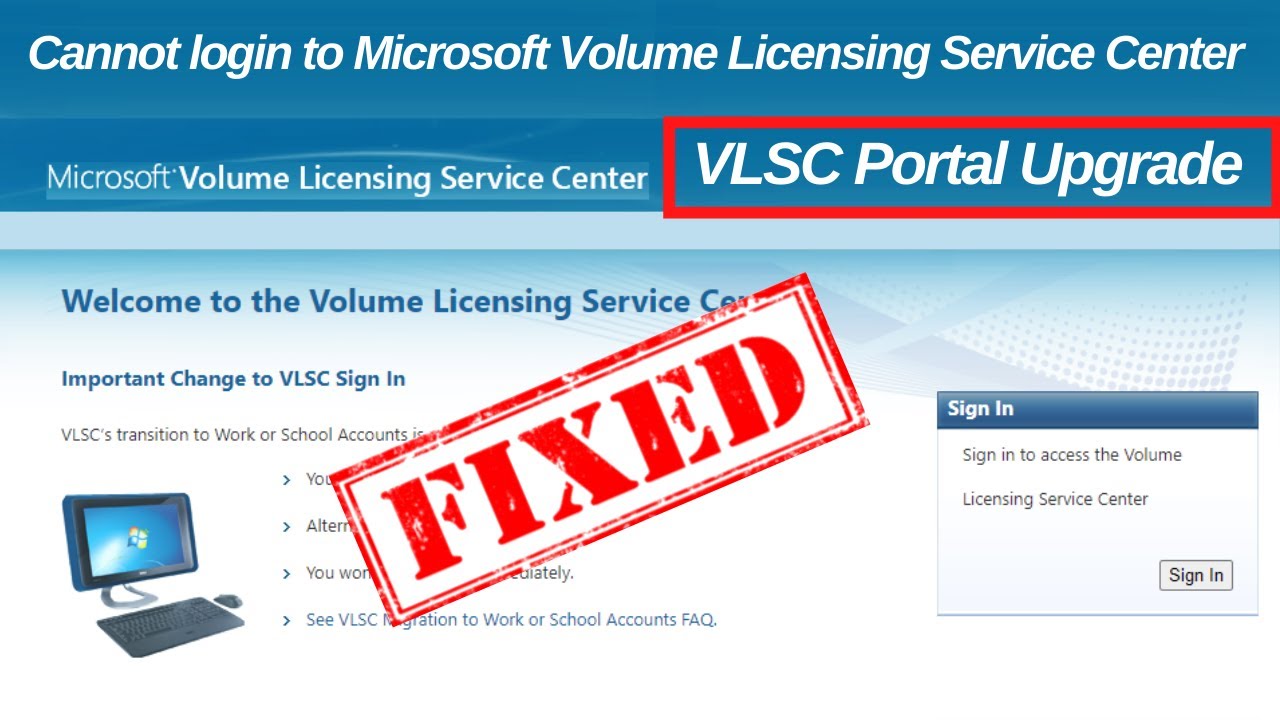 Cannot login to Microsoft Volume Licensing Service Center | Microsoft Volume Licensing login FIX